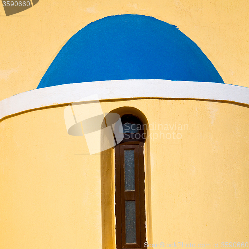 Image of in santorini greece old construction and the sky