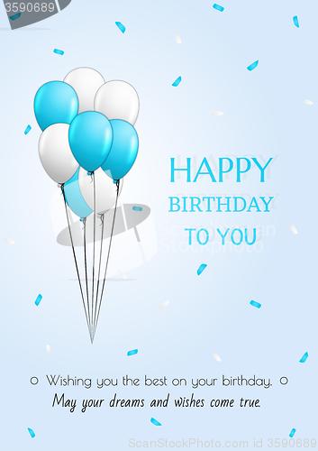 Image of balloons and confetti