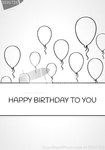 Image of linear birthday card