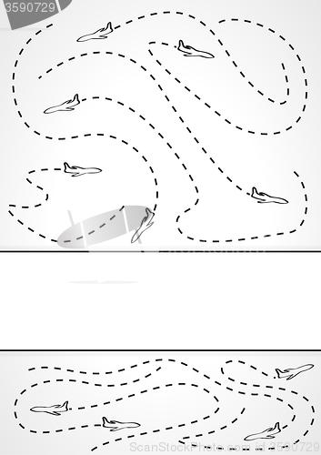 Image of trajectory of flight of three bees 