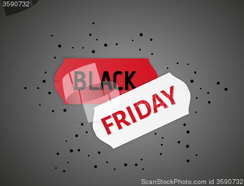 Image of black friday stickers and black dots