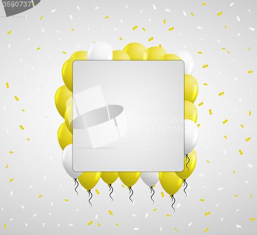 Image of star square and yellow balloons