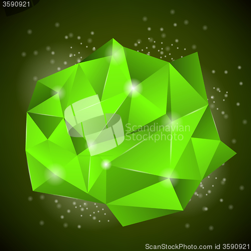 Image of Green Polygonal Stone