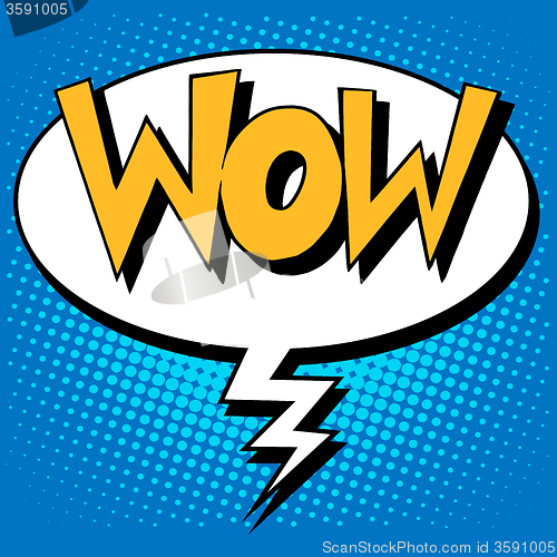 Image of wow factor the inscription comic style