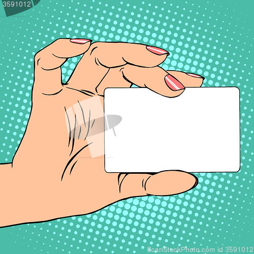 Image of Business or credit card in female hand