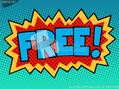 Image of Free comic book inscription