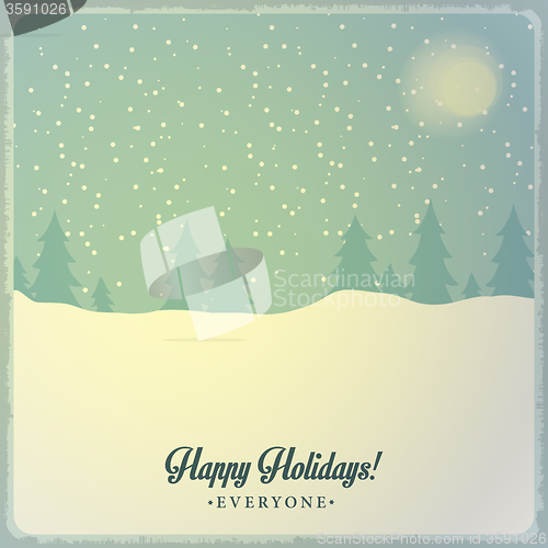 Image of Christmas postcard decoration background. Happy new year message