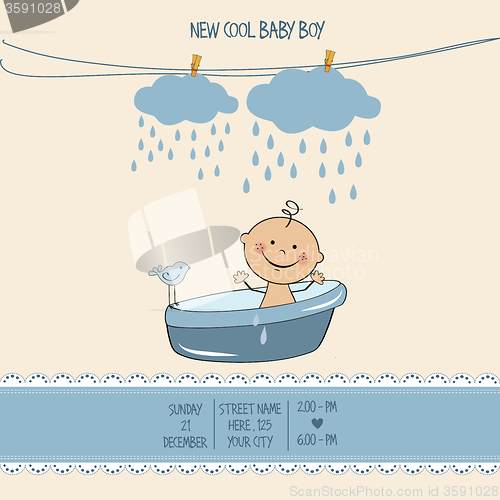 Image of baby boy shower card