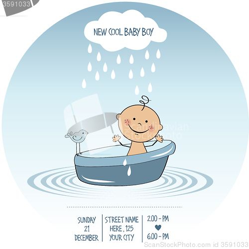 Image of baby boy shower card