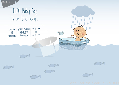 Image of baby boy shower card