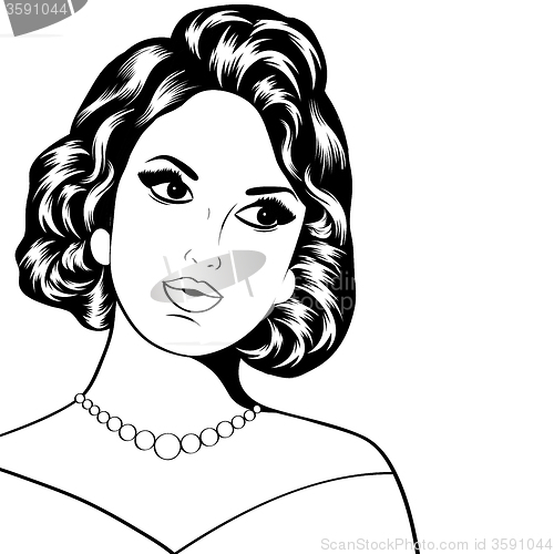 Image of Pop Art illustration of woman 