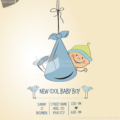 Image of baby boy shower card