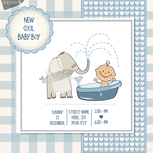 Image of baby boy shower card