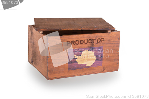 Image of Wooden crate isolated on a white background