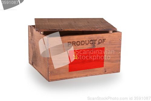 Image of Wooden crate isolated on a white background