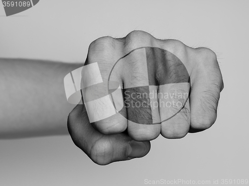 Image of Fist of a man punching