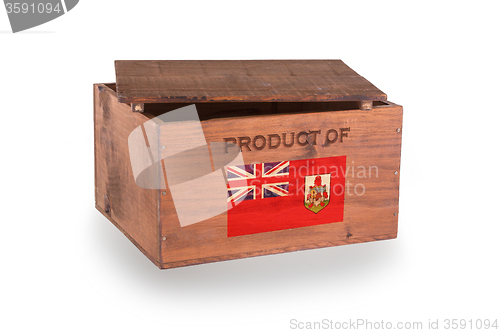 Image of Wooden crate isolated on a white background