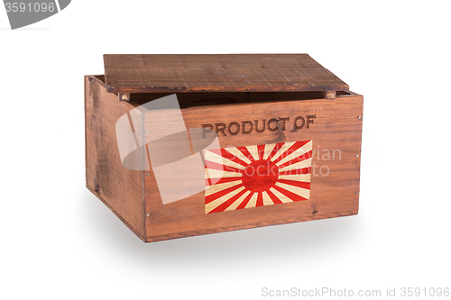 Image of Wooden crate isolated on a white background