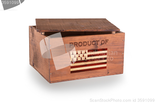 Image of Wooden crate isolated on a white background