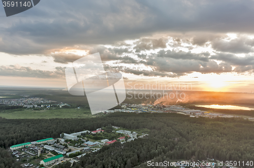 Image of Aerial view above Vinzili. Russia