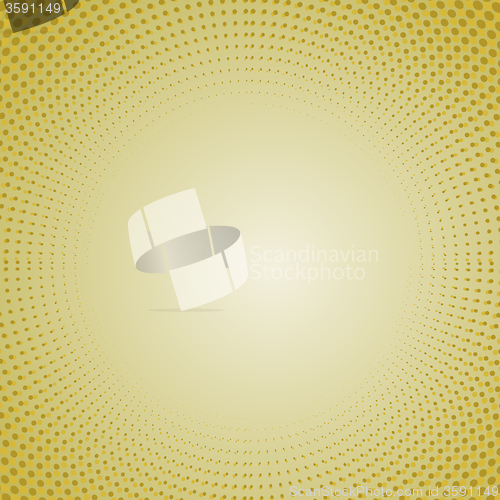 Image of Halftone Patterns.  Dots on Orange Background.