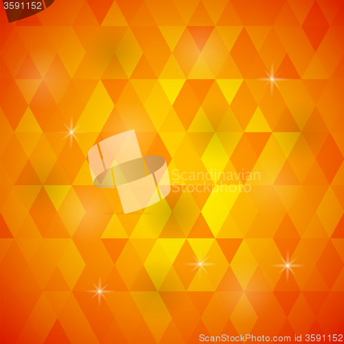 Image of Orange Geometric Retro Mosaic Pattern