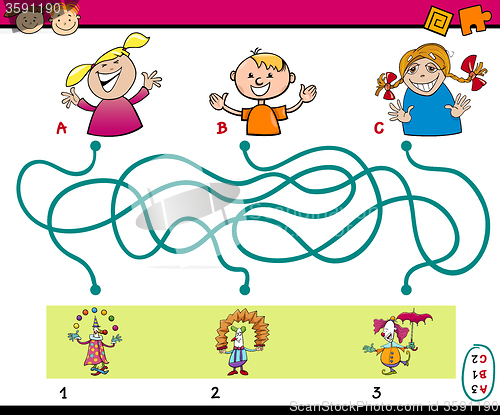 Image of maze puzzle task for kids