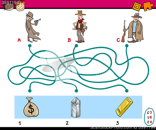 Image of paths puzzle educational game