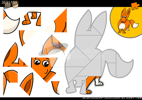 Image of cartoon jigsaw puzzle task