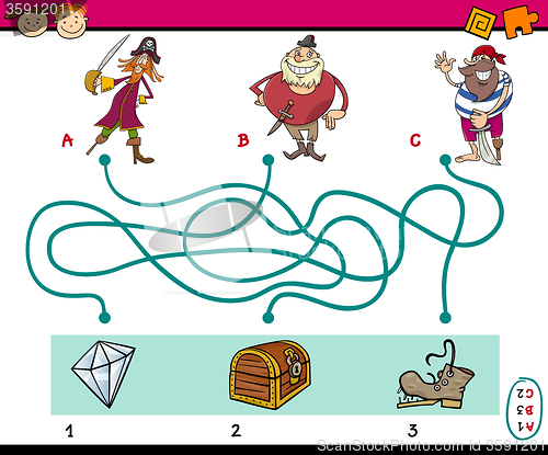 Image of paths puzzle educational task