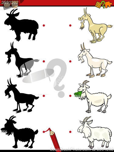 Image of shadows task with goat
