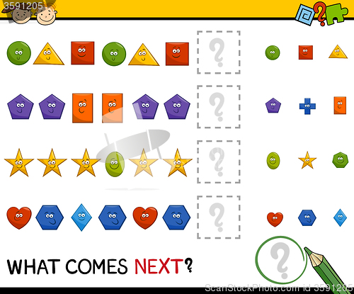 Image of preschool pattern game with shapes