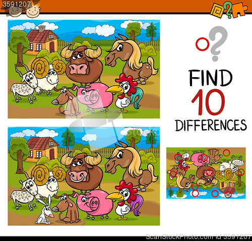 Image of differences task with animals