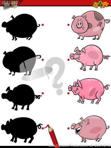 Image of shadows task with pig