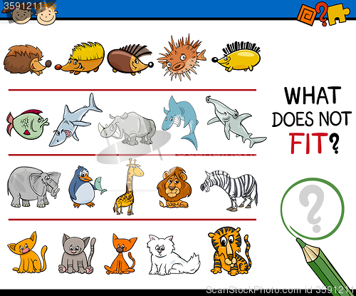 Image of improper element task for kids