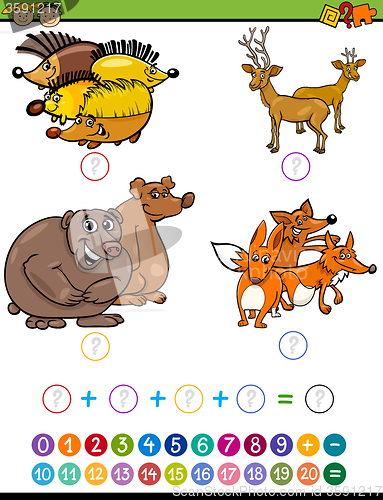 Image of mathematical task for preschoolers