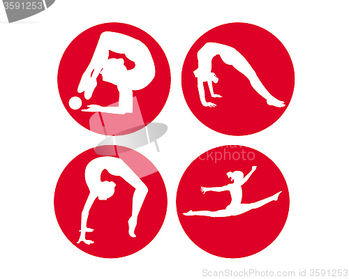Image of four gymnast