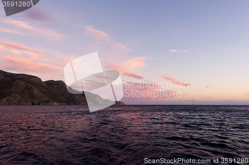 Image of The sea and the sky in the evening