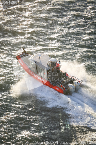 Image of US Coast Guard powerboat