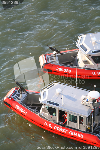 Image of US Coast Guard powerboats