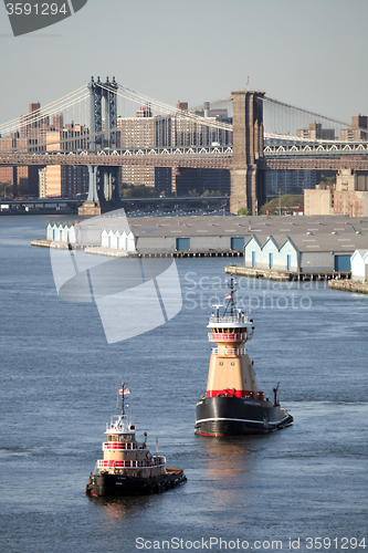 Image of Two tugboats in New York City