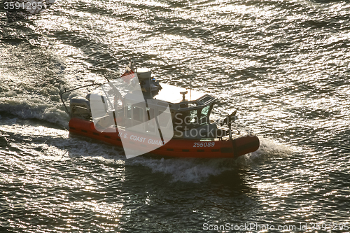 Image of Coast Guard powerboat 