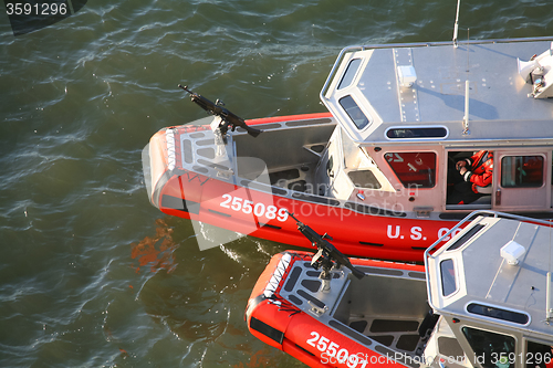 Image of Two US Coast Guard powerboats