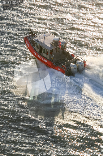 Image of US Coast Guard motorboat