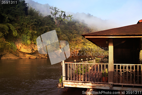 Image of Kwai river in Thailand at morning