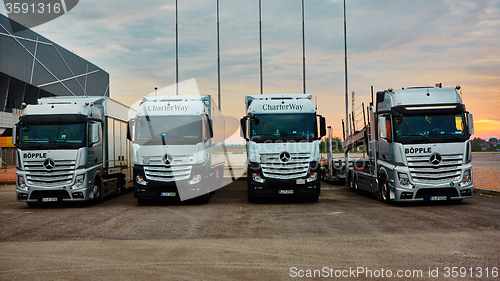 Image of Lviv, Ukraine - OCTOBER 15, 2015: Mercedes Benz star experience. The interesting series of test drives