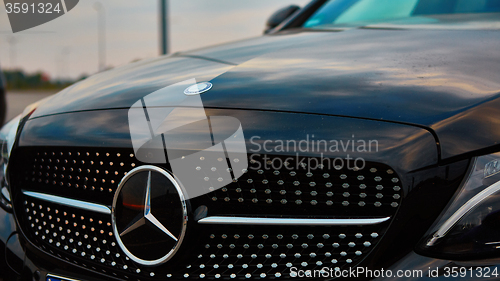 Image of Lviv, Ukraine - OCTOBER 15, 2015: Mercedes Benz star experience. The interesting series of test drives