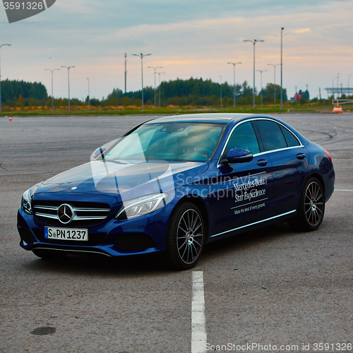 Image of Lviv, Ukraine - OCTOBER 15, 2015: Mercedes Benz star experience. The interesting series of test drives