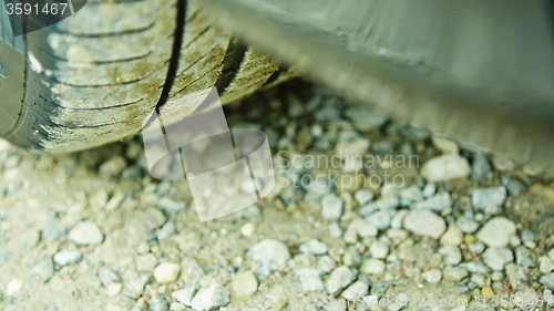 Image of detail of car wheel