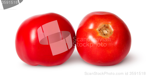 Image of Two red ripe tomatoes